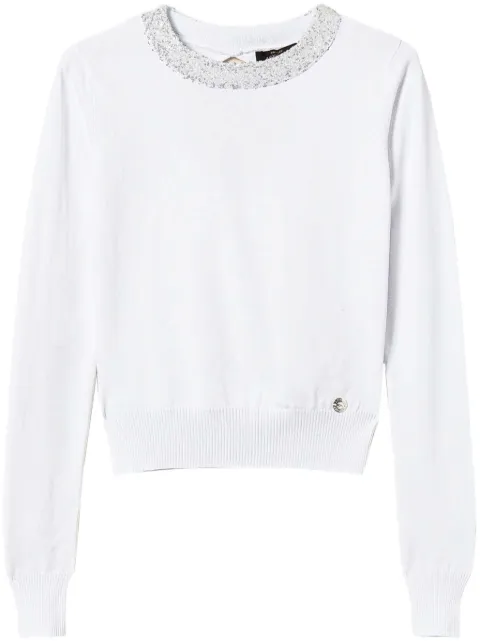 TWINSET — sequin-embellished fitted jumper