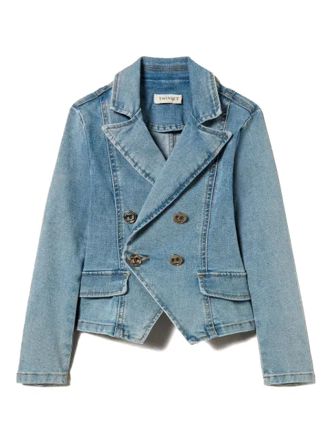 TWINSET Kids blazer de mezclilla