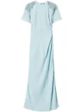 TWINSET embroidered twill dress - Blue