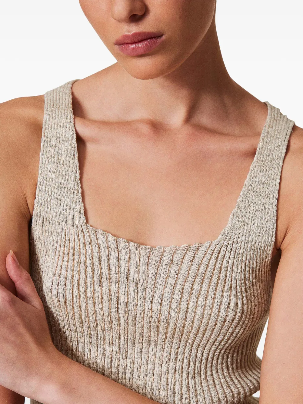 TWINSET Gebreide top Beige