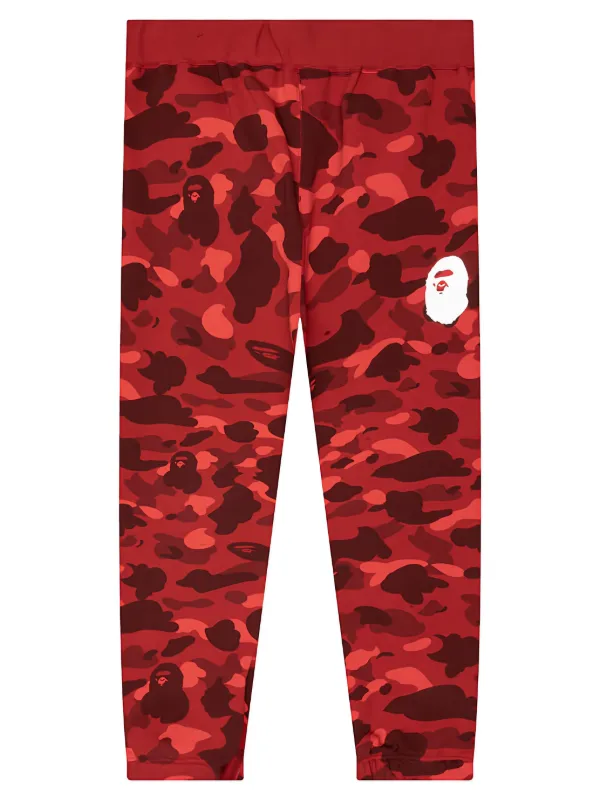 A BATHING APE® カモフラージュ スウェットパンツ | レッド