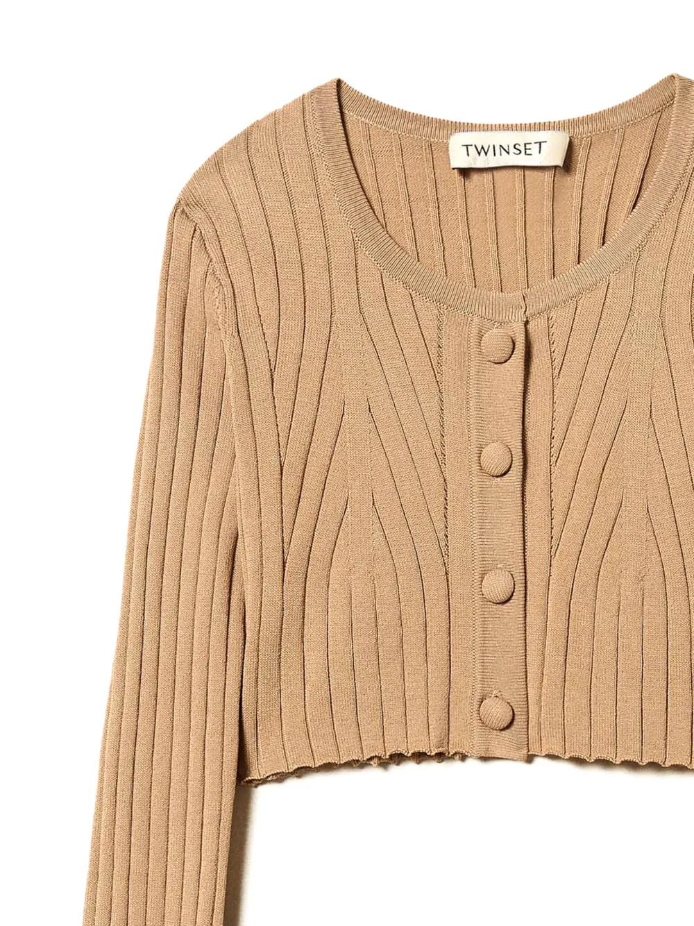 TWINSET Kids Geribbeld vest - Beige