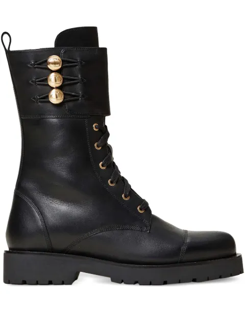 TWINSET button-detail leather boots