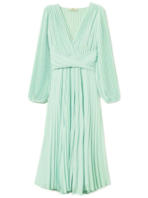 Robe longue à design plissé - TWINSET - Modalova