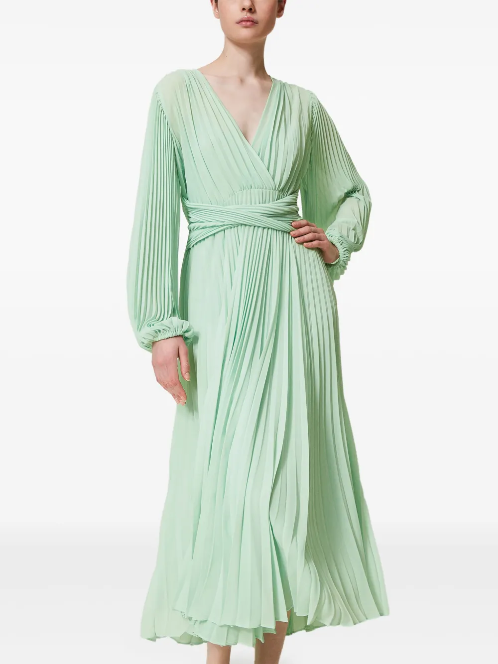 TWINSET Geplooide maxi-jurk - Groen