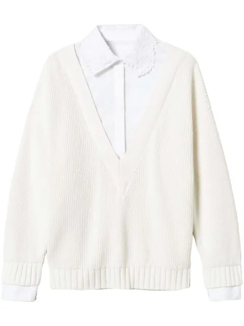 TWINSET shirt-detail sweater