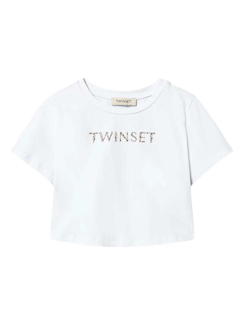 TWINSET Kids T-shirt met logo van studs Wit