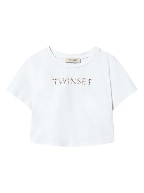 TWINSET Kids logo-stud T-shirt 