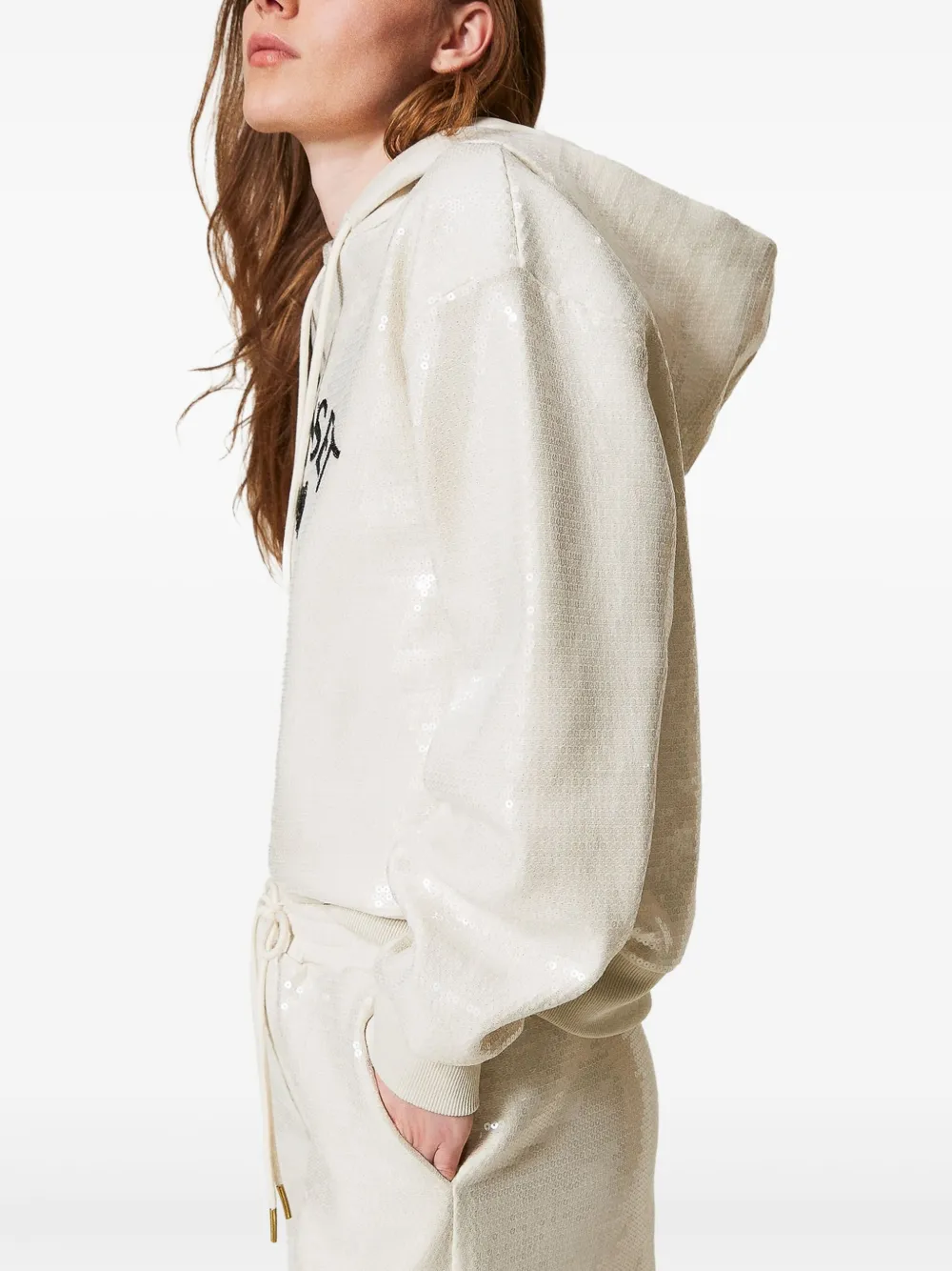 TWINSET Shorts verfraaid met pailletten Beige