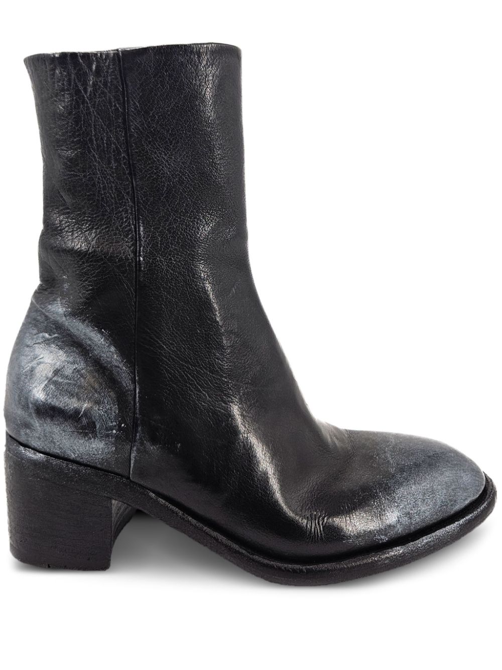 Madison.Maison leather ankle boots Zwart