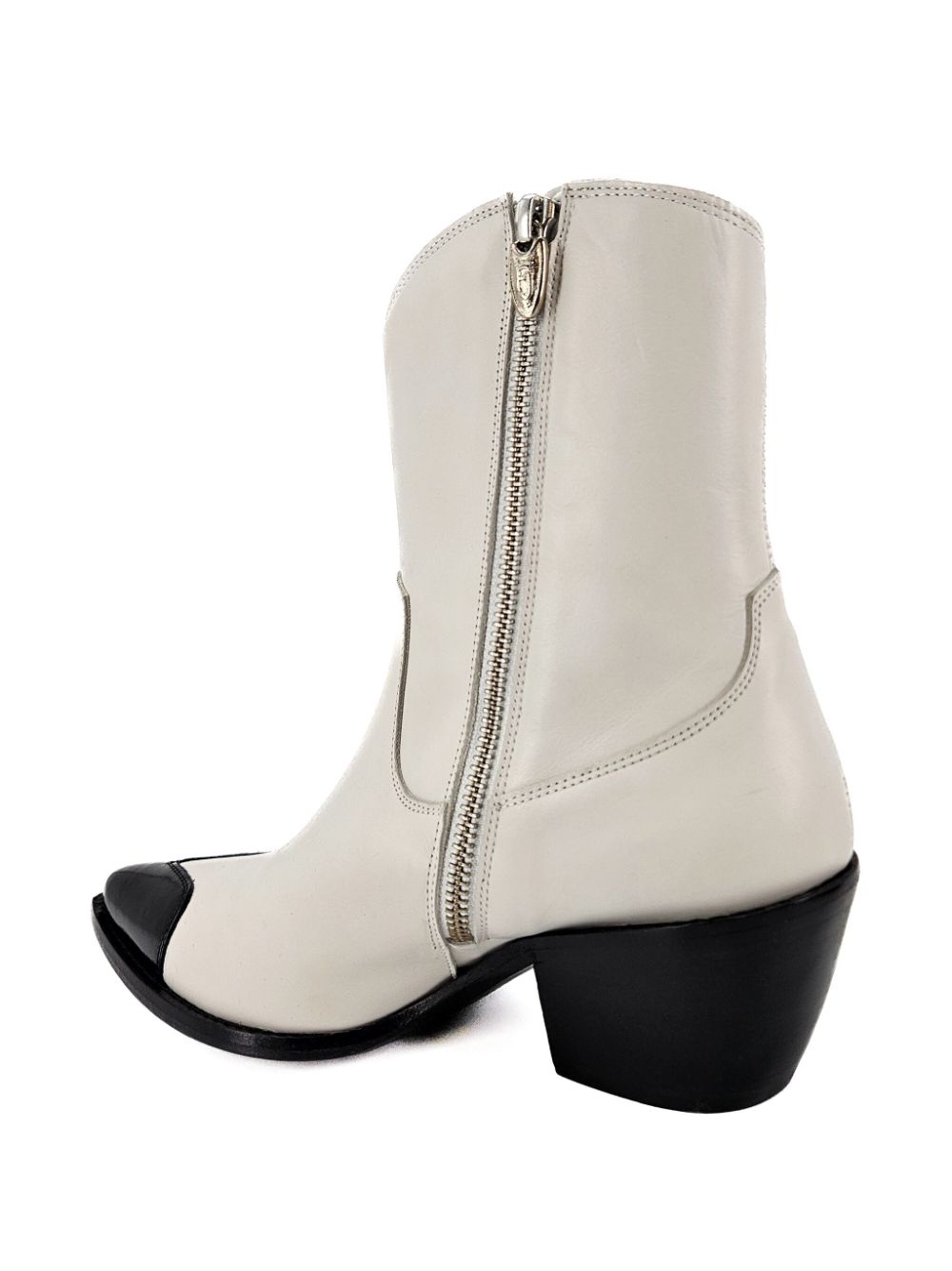 Madison.Maison heart toe ankle boots White