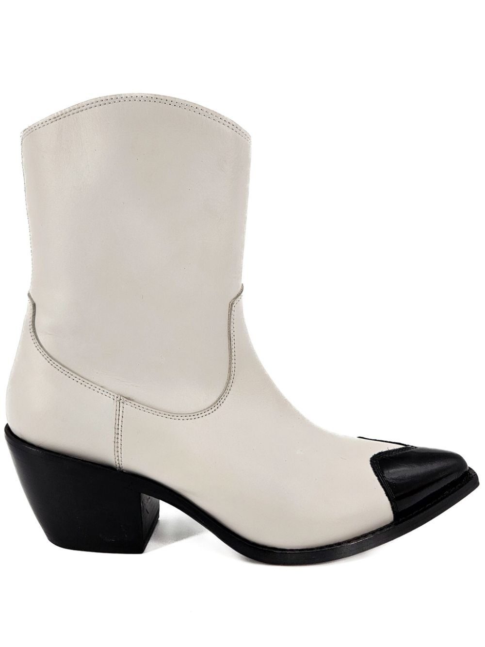 Madison.Maison heart toe ankle boots White