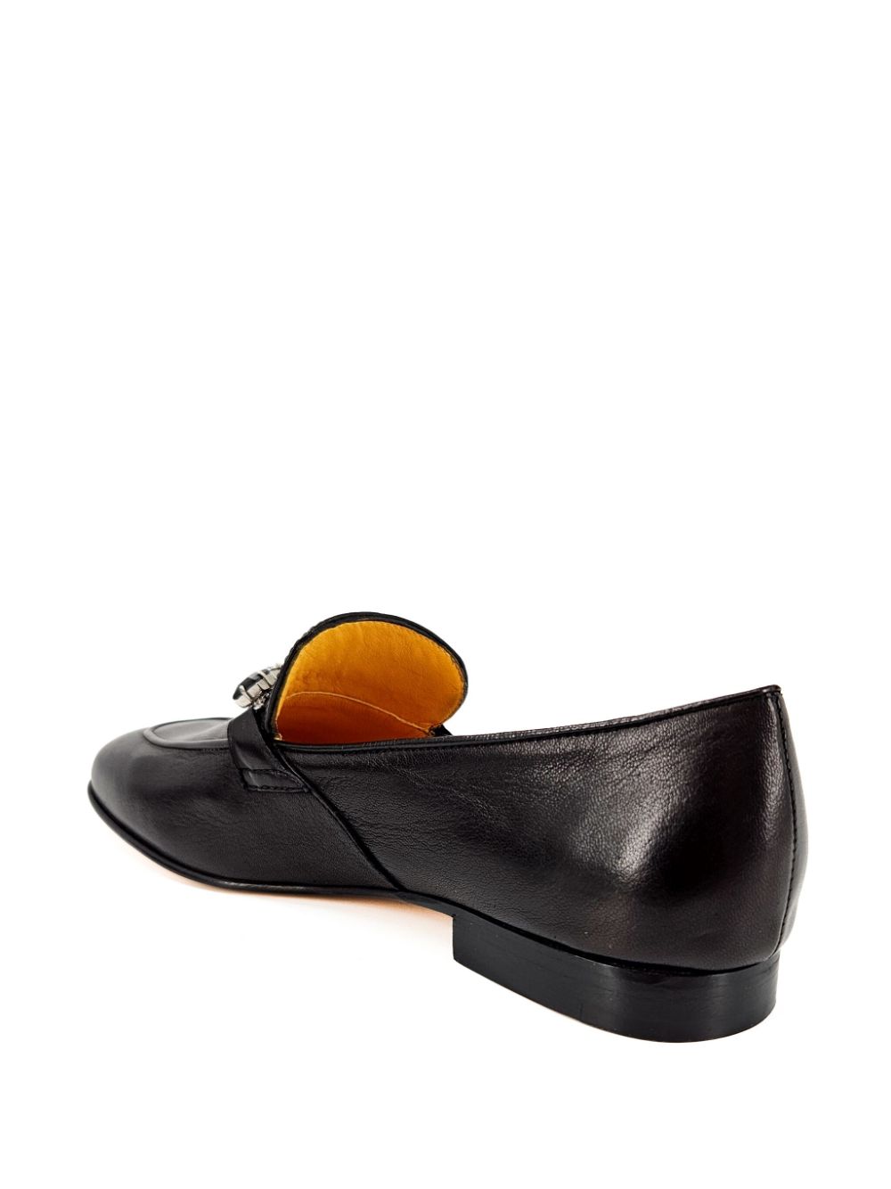 Madison.Maison jeweled leather loafers Black