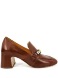 Madison.Maison 65mm jeweled leather pumps - Brown
