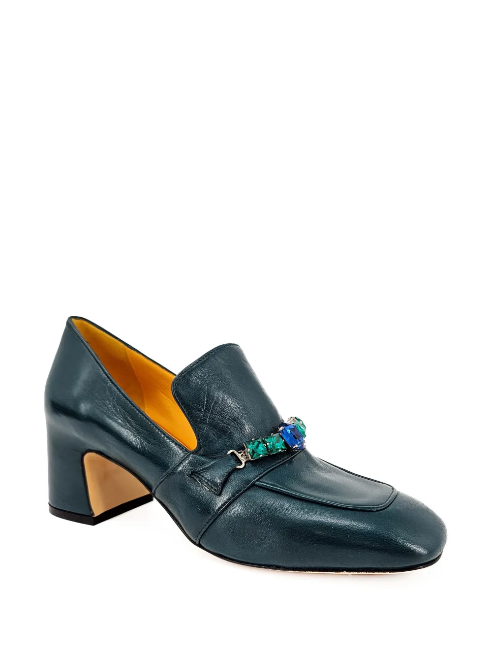 Madison.Maison 65mm jeweled leather pumps - Green