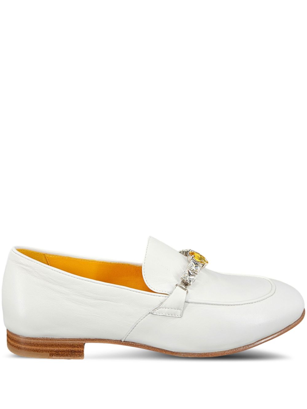 Madison.Maison jewelled loafers White