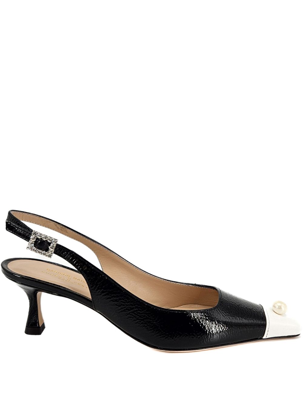 Madison.Maison pearl slingback pumps Black