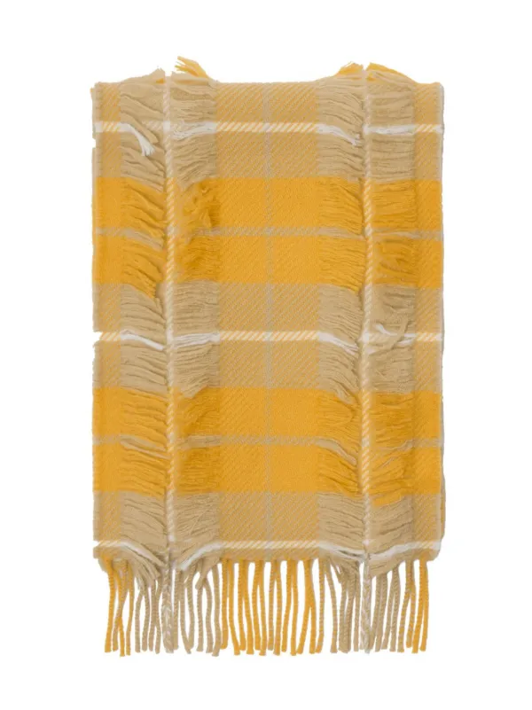 Burberry Kids Check Wool Scarf Yellow FARFETCH BH