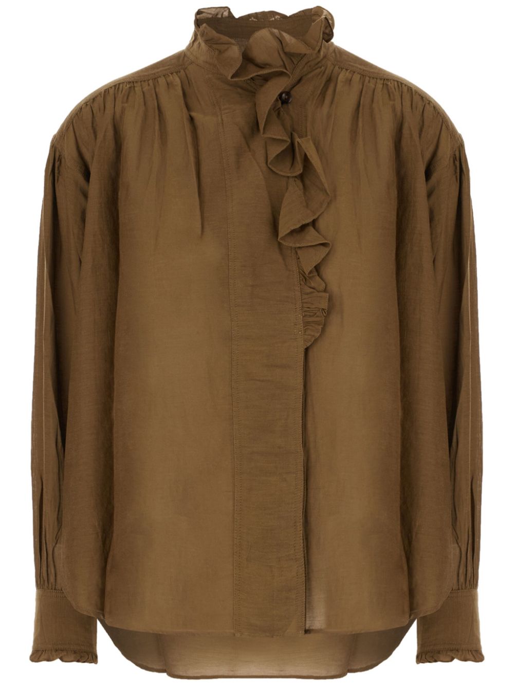 MARANT ÉTOILE ruffle-neck blouse