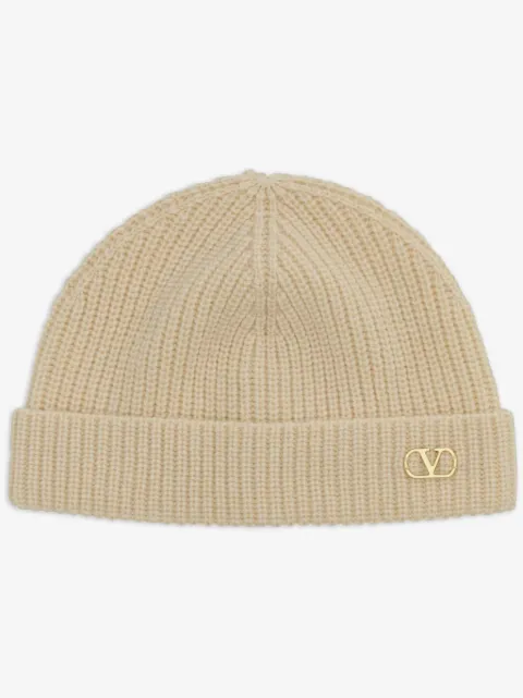 Valentino Garavani gorro tejido de cachemira VLogo Signature