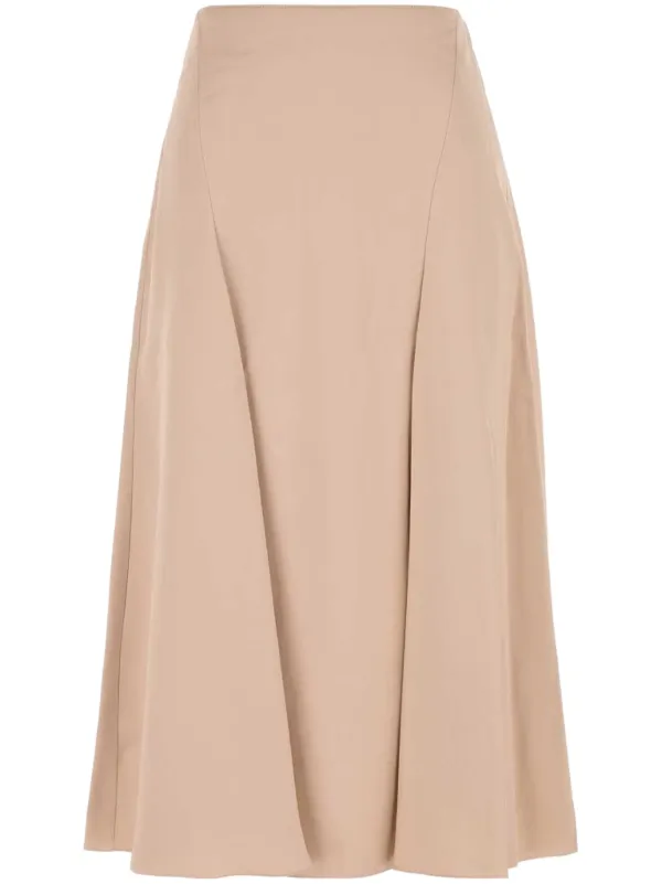 Fendi Silk Skirt in Neutrals