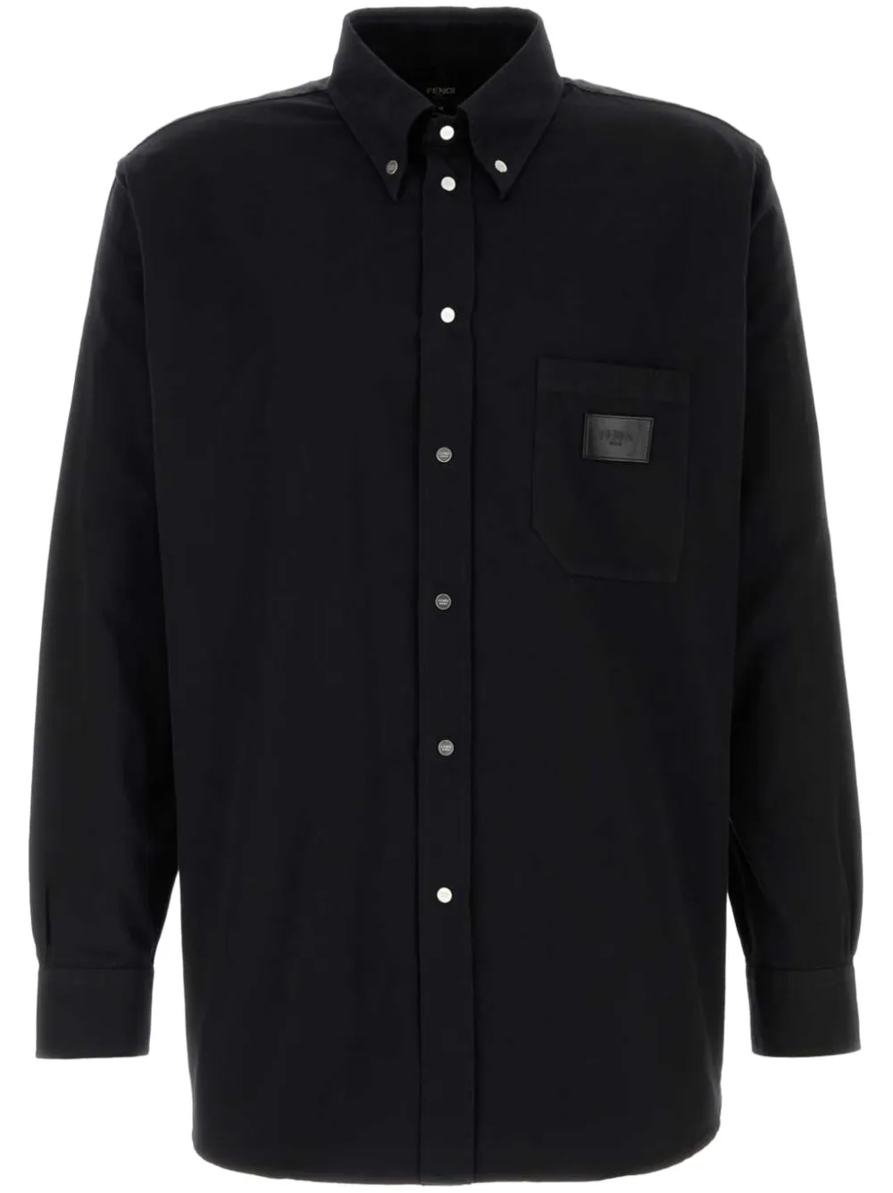 FENDI logo patch Shirt Black FARFETCH IE