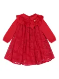 Patachou ruffled lace dress - Red