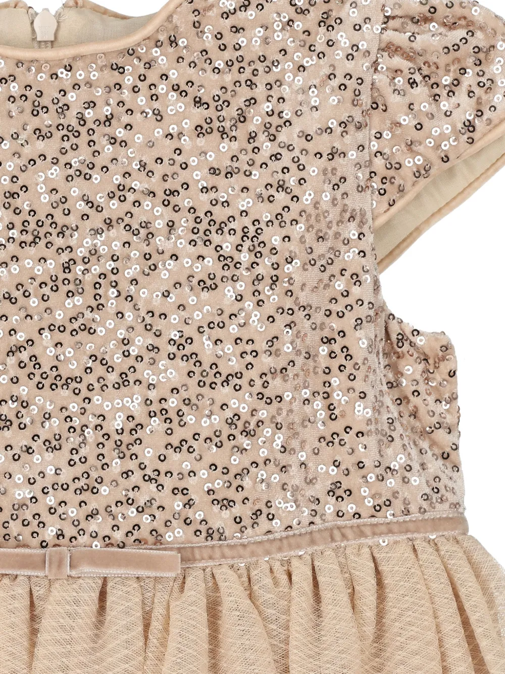 Patachou Midi-jurk verfraaid met pailletten Beige