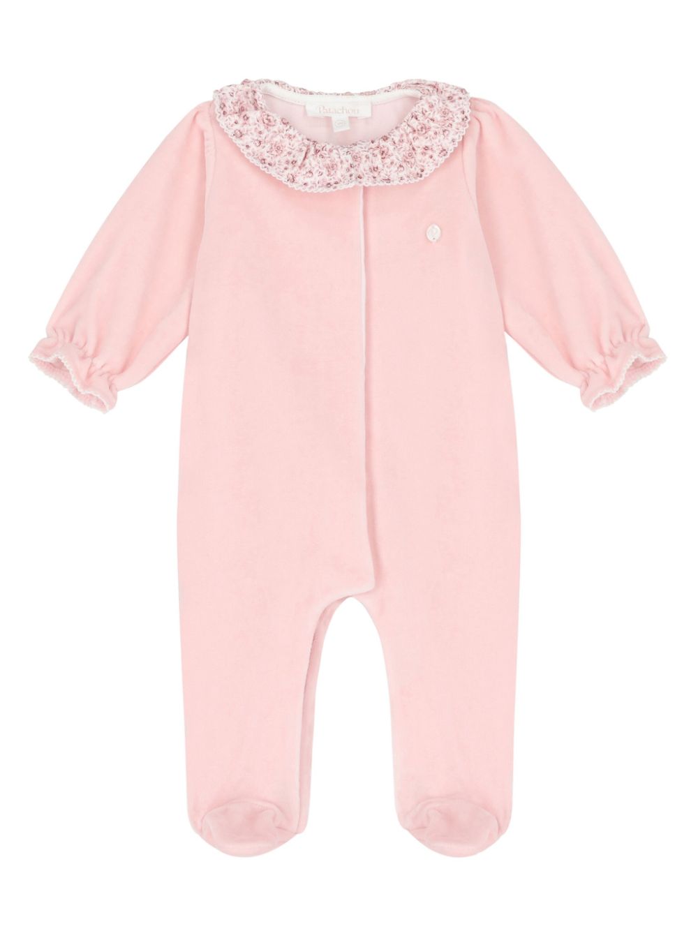 Patachou ruffle-trim babygrow - Pink