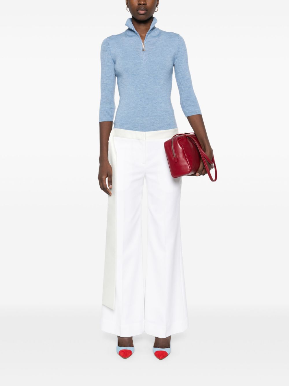 Victoria Beckham Gebreide top - Blauw