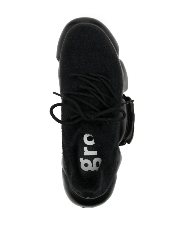 GROUNDS Moopie Hairy Sneakers | Black | FARFETCH