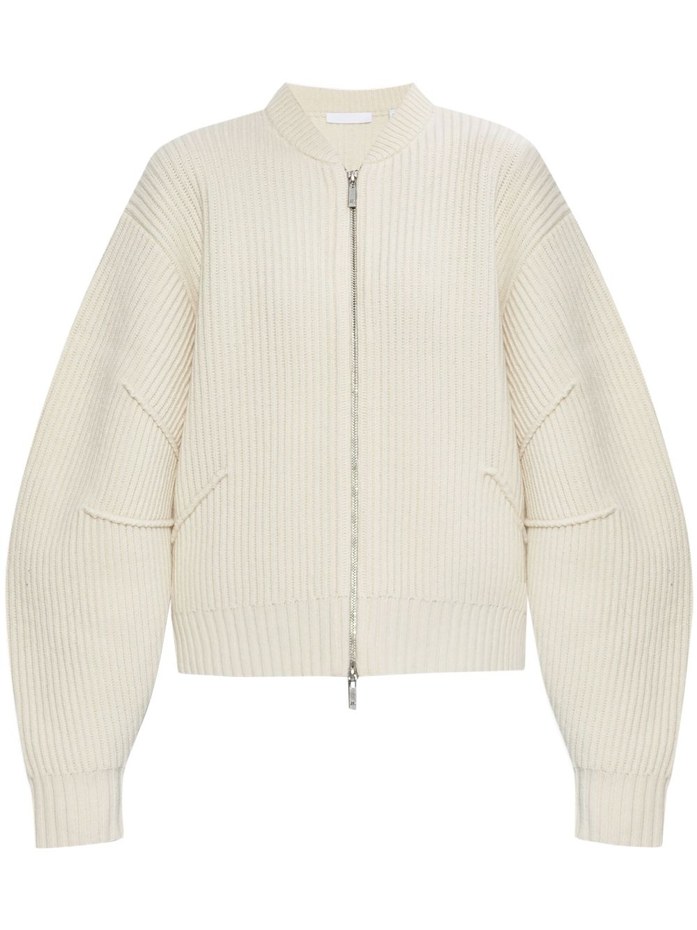 Helmut Lang zip-up cardigan - White