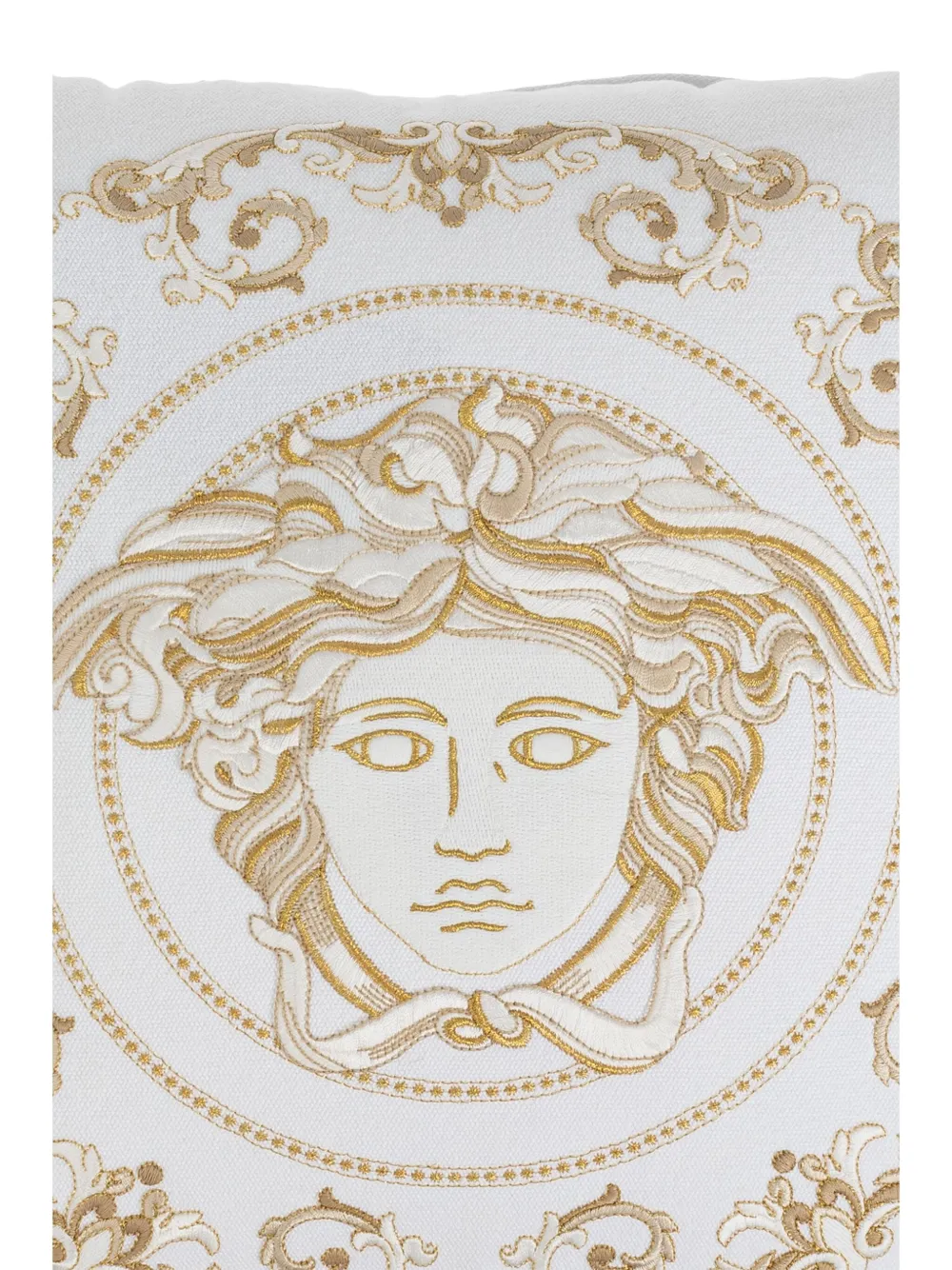 Versace Medusa Gala Cushion (45cm X 45cm)) In White