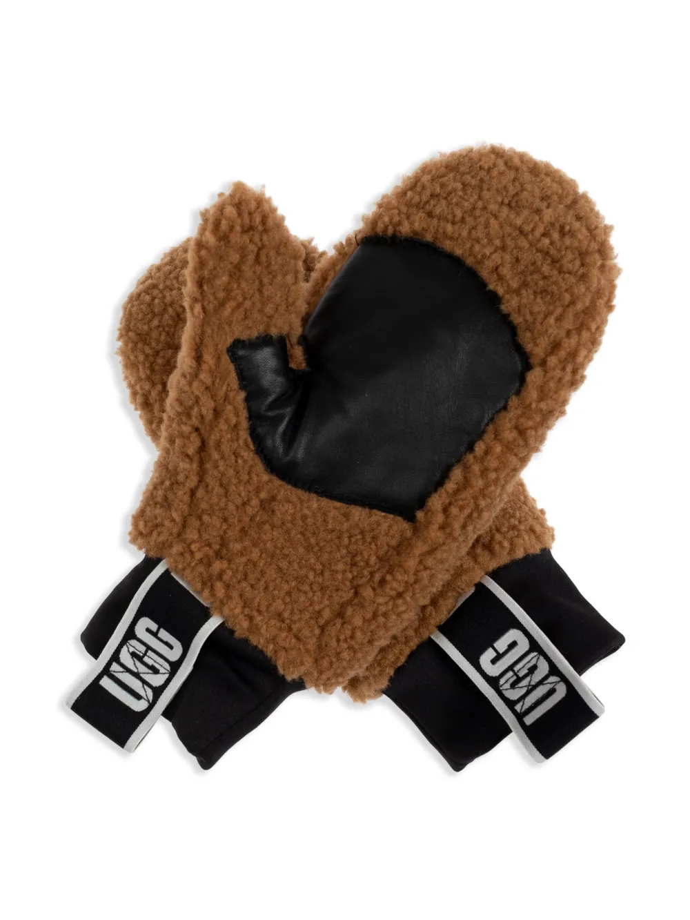  Ugg Logo-tape Mittens - Brown 