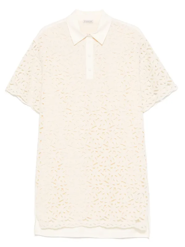 Moncler Panelled Mini Dress in Neutrals