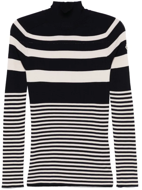 Moncler Striped Wool Sweater in Neutrals