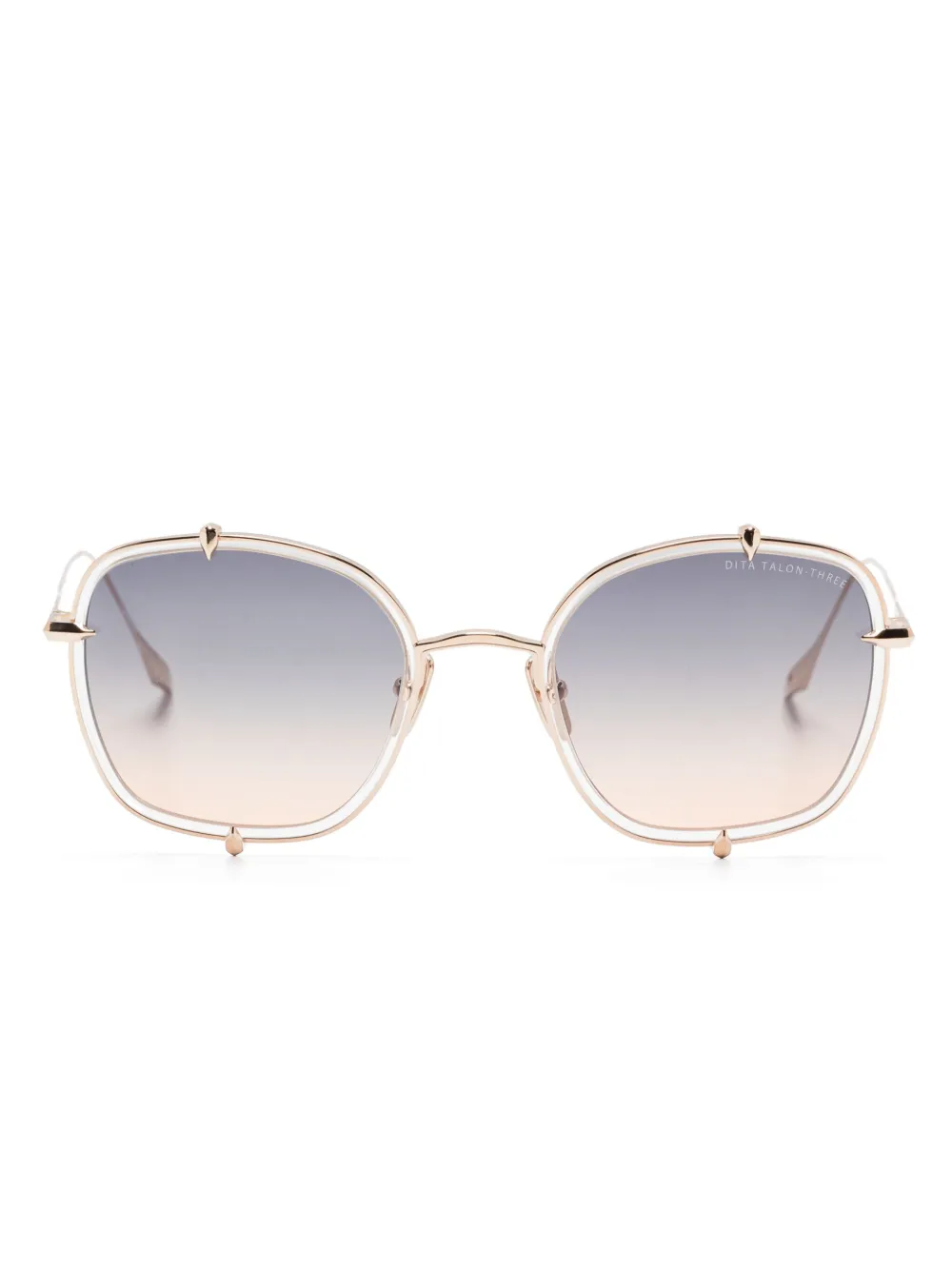 Dita Eyewear Zonnebril met vierkant montuur Goud