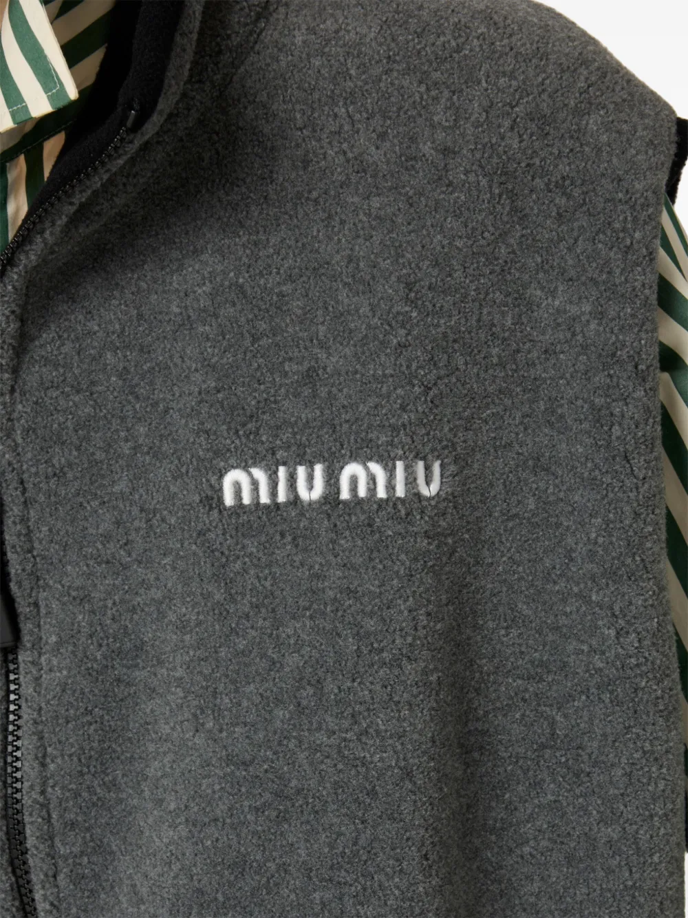Miu Miu フリース スウェットシャツ | グレー | FARFETCH JP Miu Miu フリース スウェットシャツ | グレー | FARFETCH JP