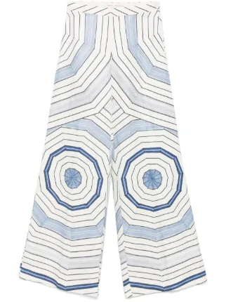 x Louise Bourgeois geometric-print trousers