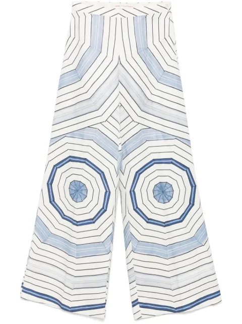 SANDRO x Louise Bourgeois geometric-print trousers