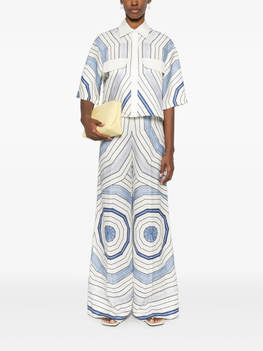 SANDRO Broek met print - Wit