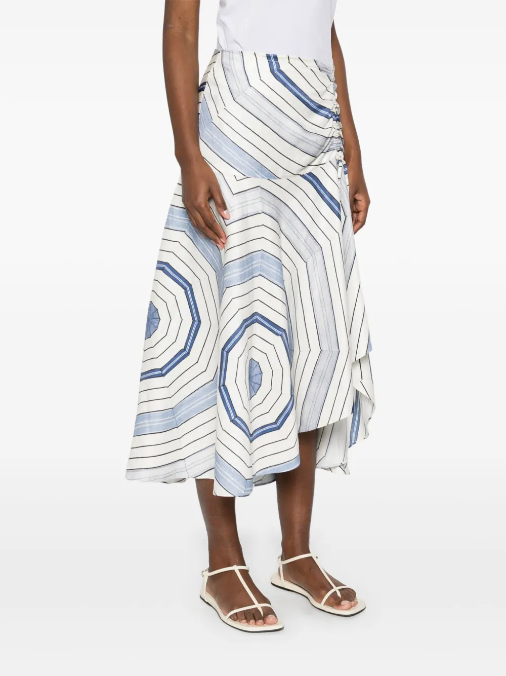 SANDRO x Louise Bourgeois rok met geometrische print Wit