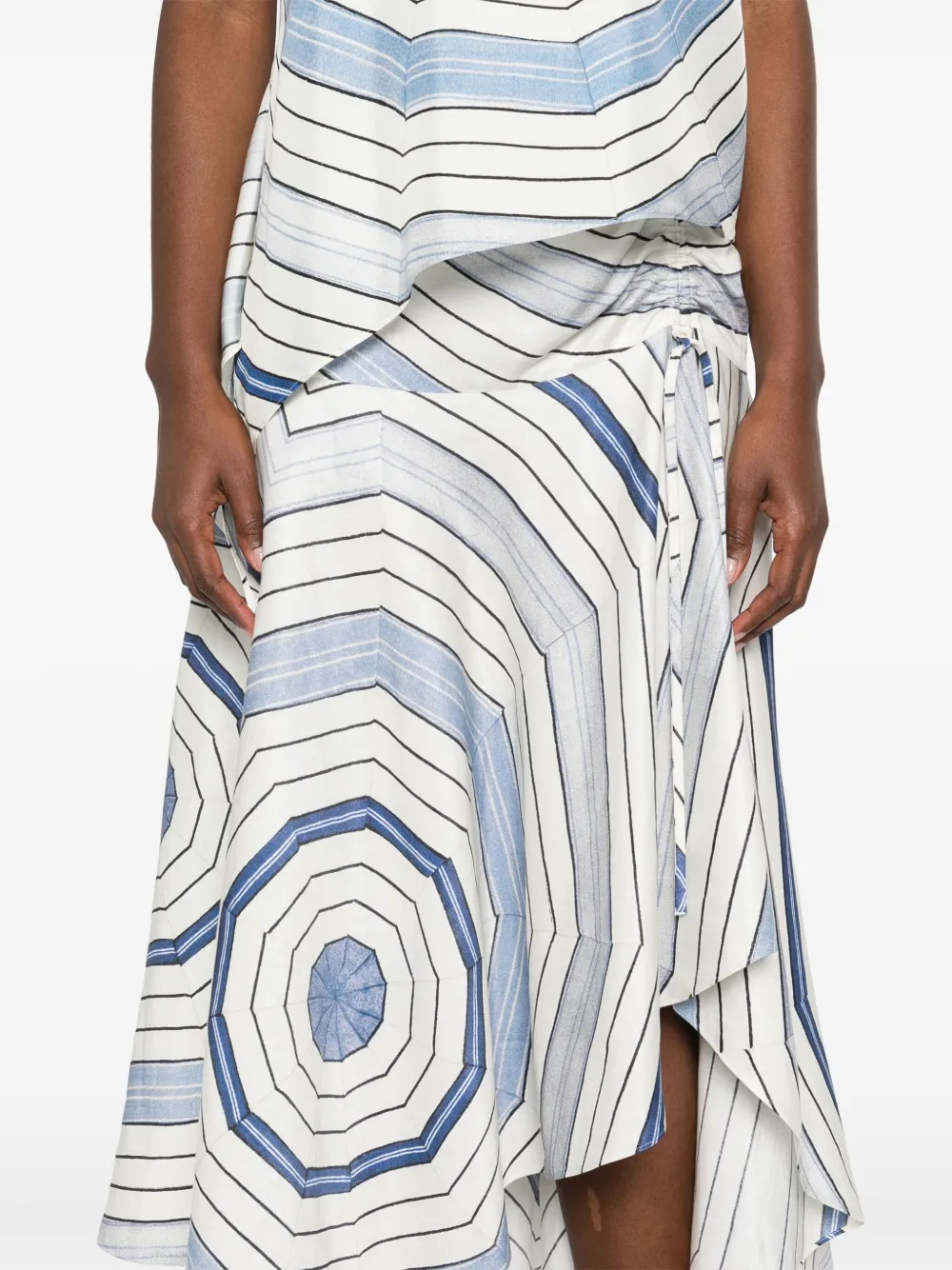 SANDRO x Louise Bourgeois rok met geometrische print Wit