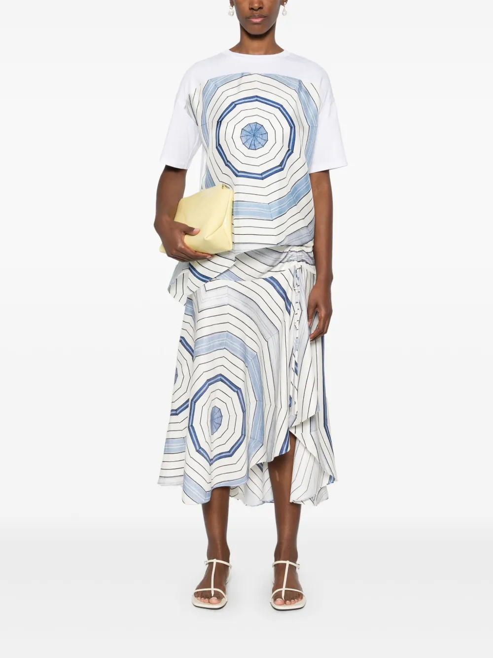 SANDRO x Louise Bourgeois rok met geometrische print - Wit