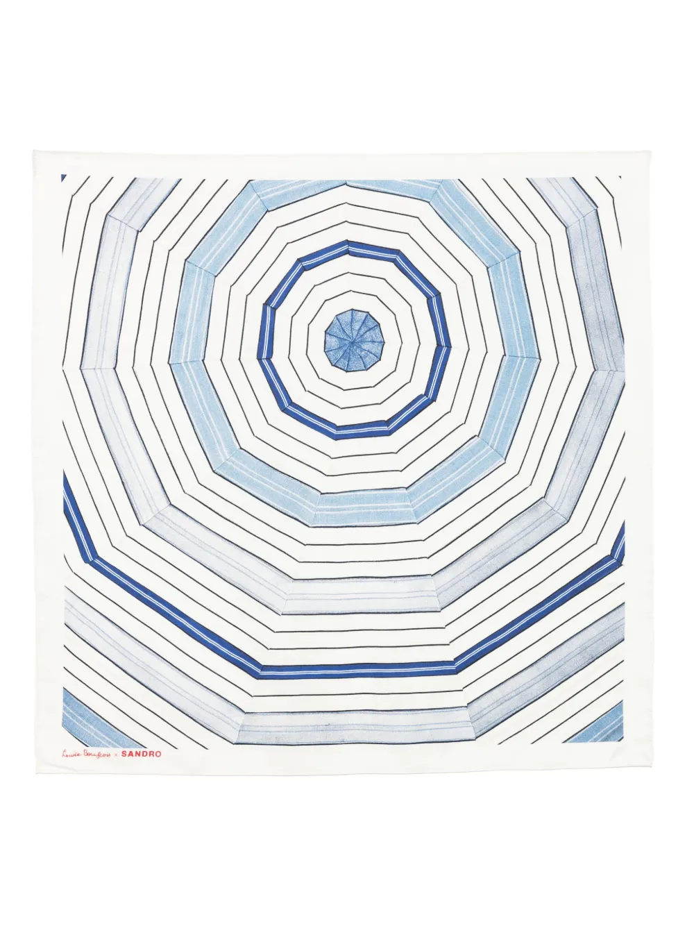 SANDRO x Louise Bourgeois sjaal met geometrische print Wit
