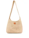 SANDRO logo-patch shoulder bag - Neutrals