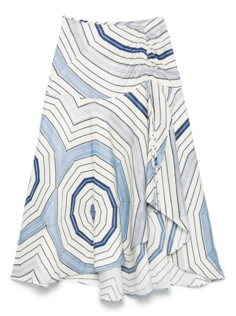 SANDRO x Louise Bourgeois spider-web print midi skirt