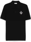 SANDRO logo-patch polo shirt - Black