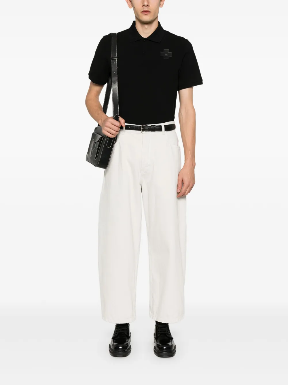 SANDRO Poloshirt met logopatch - Zwart