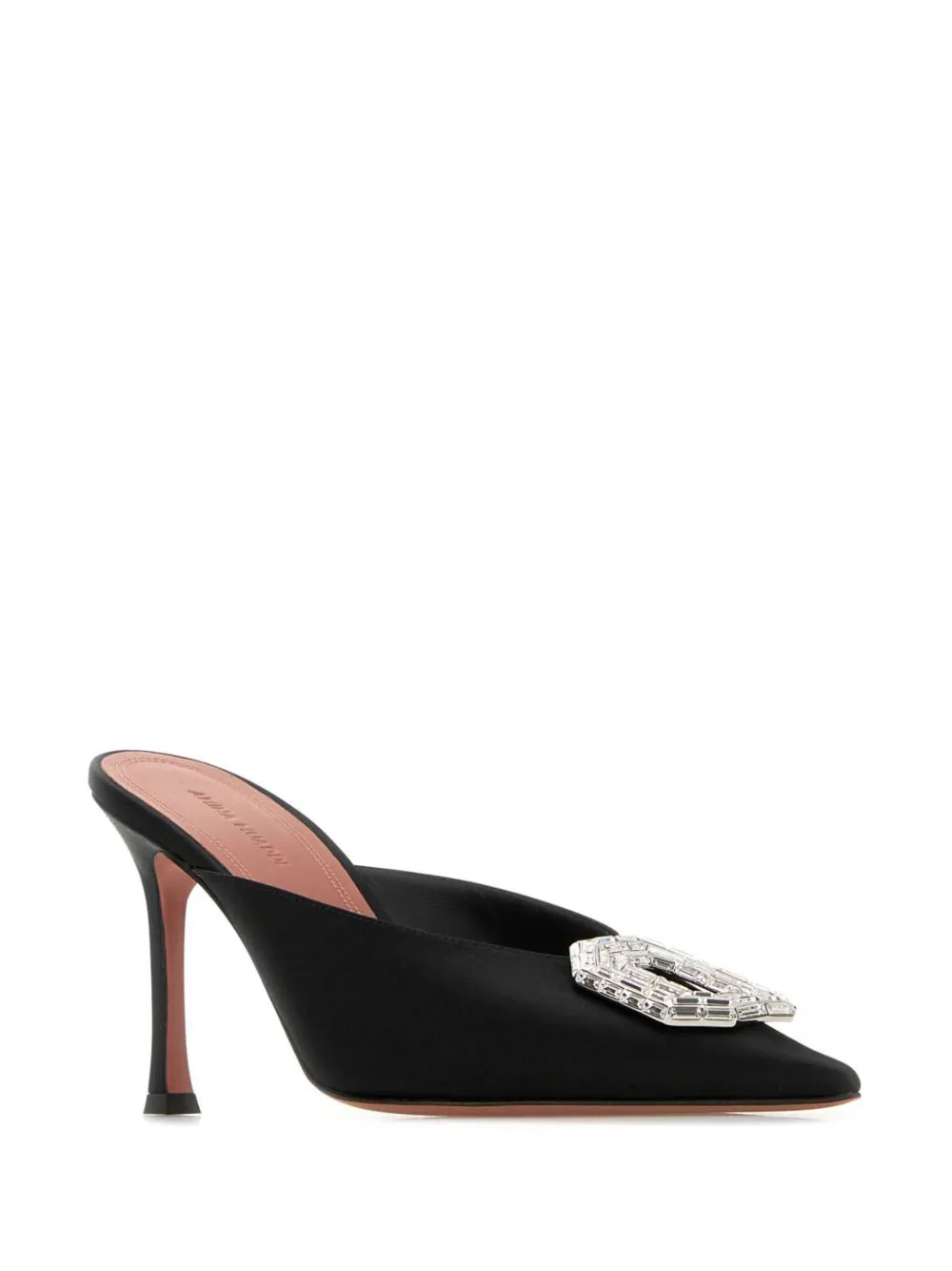 Amina Muaddi 90mm Camelia mules - Zwart